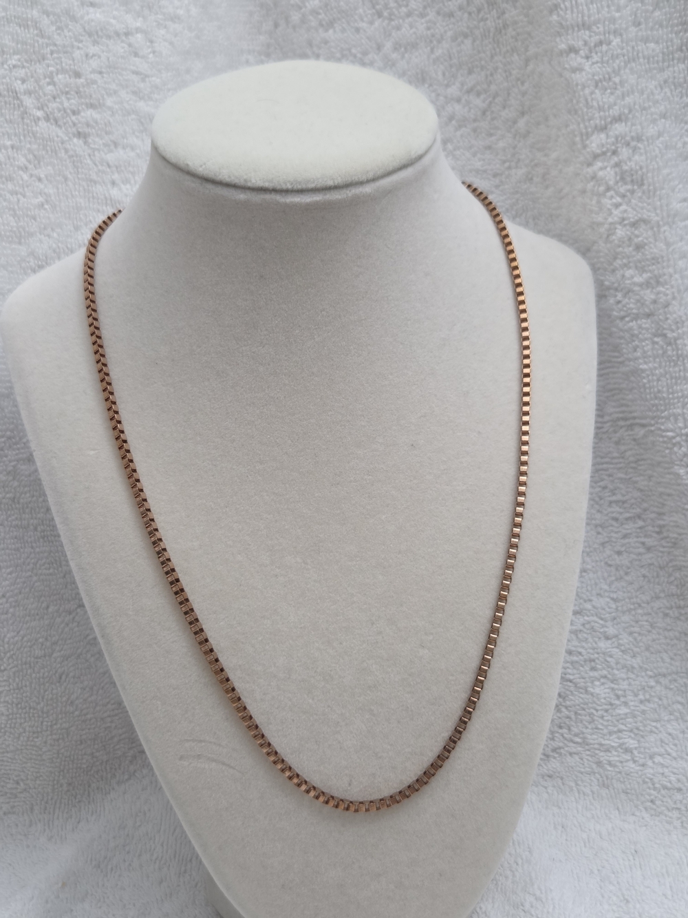 ION Plated Rose Gold over Stainless Steel Classic Box Chain Necklace
